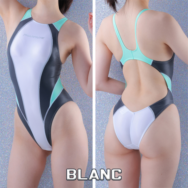 PHARFAITE フラットシーマーレーシングスイムウェア BLANC Lサイズ