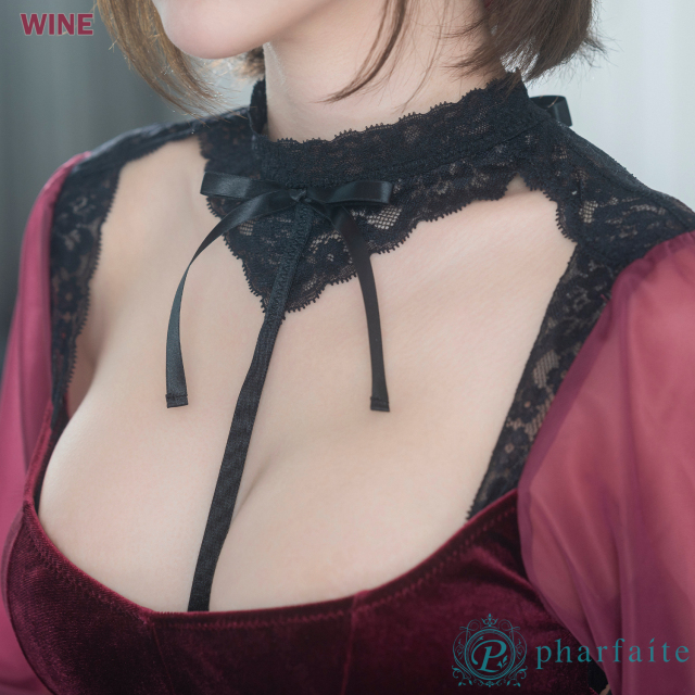 ベロアレースアップ・コスチュームセット ワイン 実物1