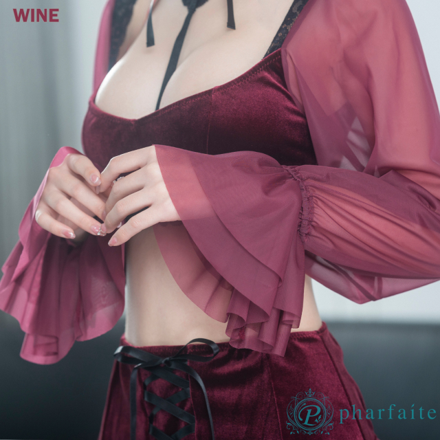 pharfaite】ベロアレースアップ・コスチュームセット