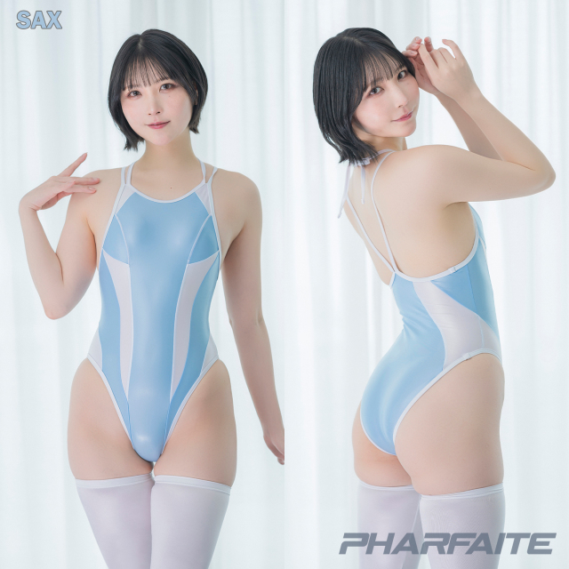 PHARFAITE ロイヤルブルー水着 パルフェットMサイズ PHARFAITE】PIPING BINDER SLASH フルバックスイムウェア